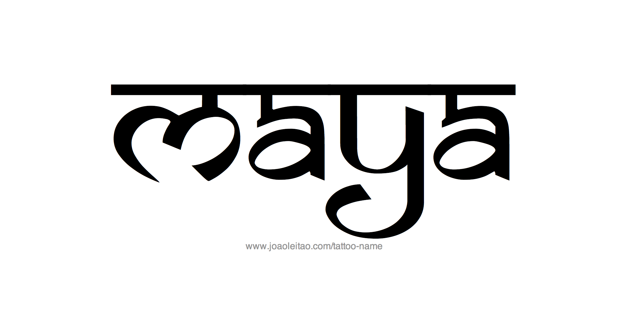 Maya Name Tattoo Designs